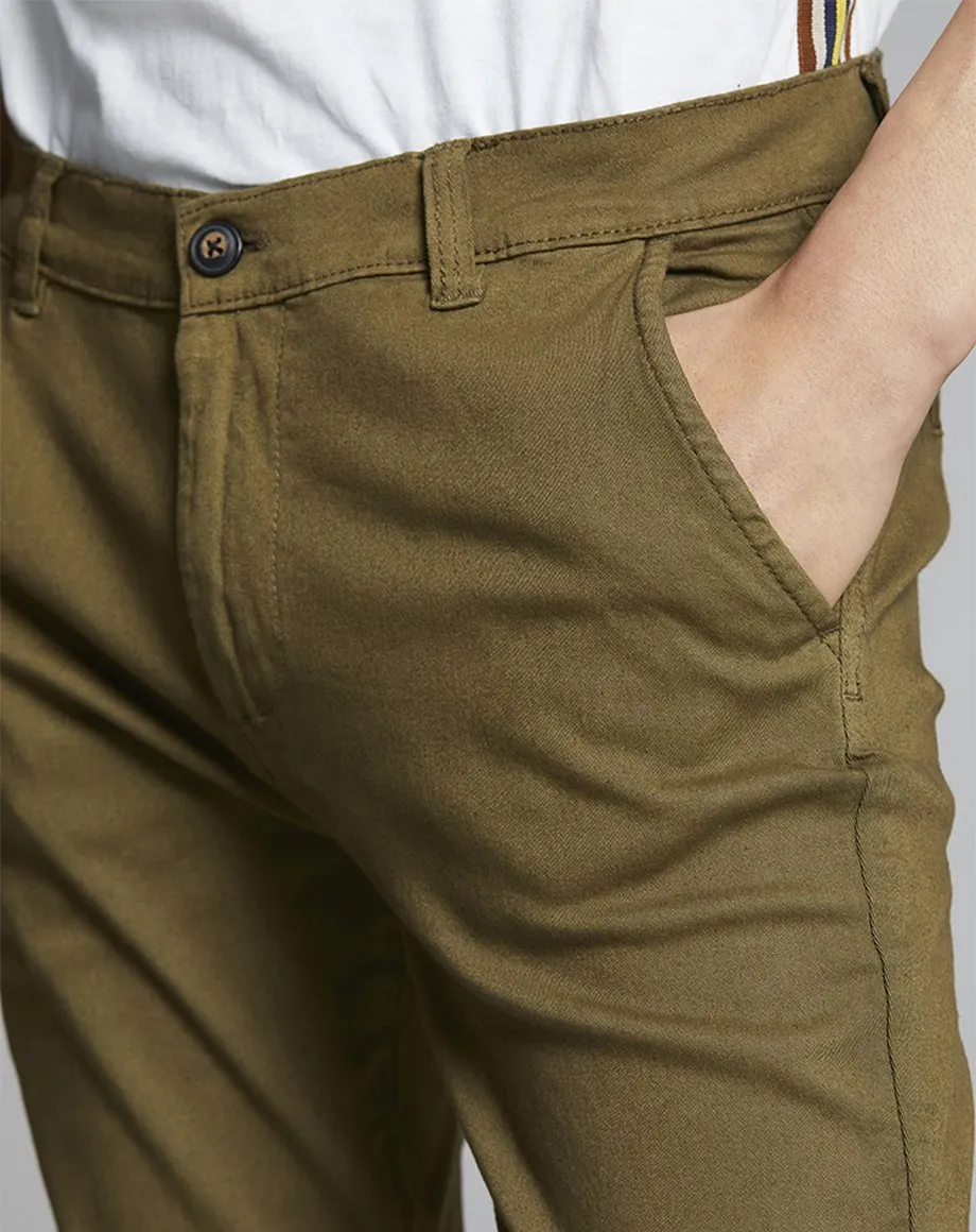 PATRON BASIC STRETCH MENS CHINOS | KHAKI