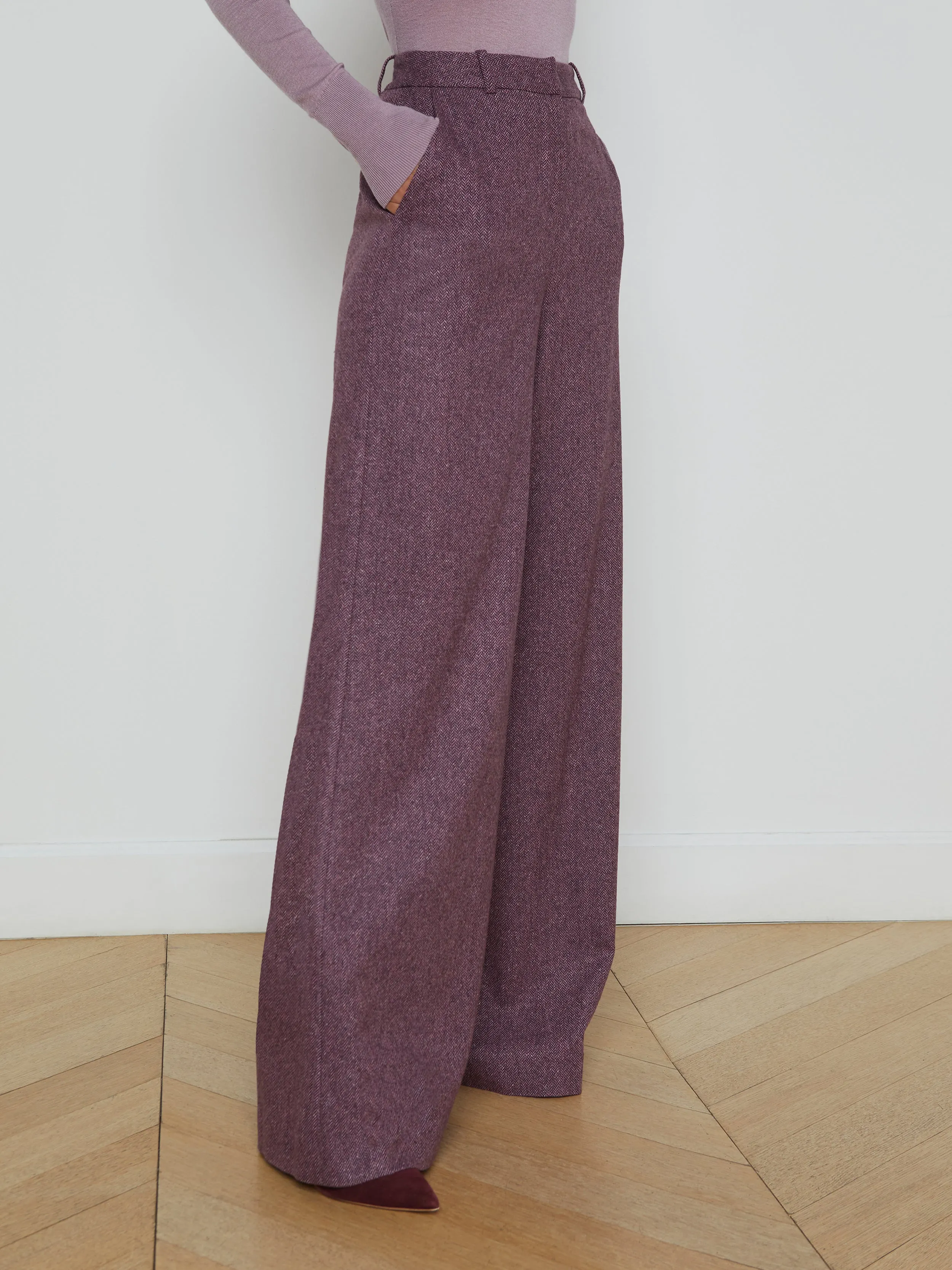 Pilar Wool Wide-Leg Pant