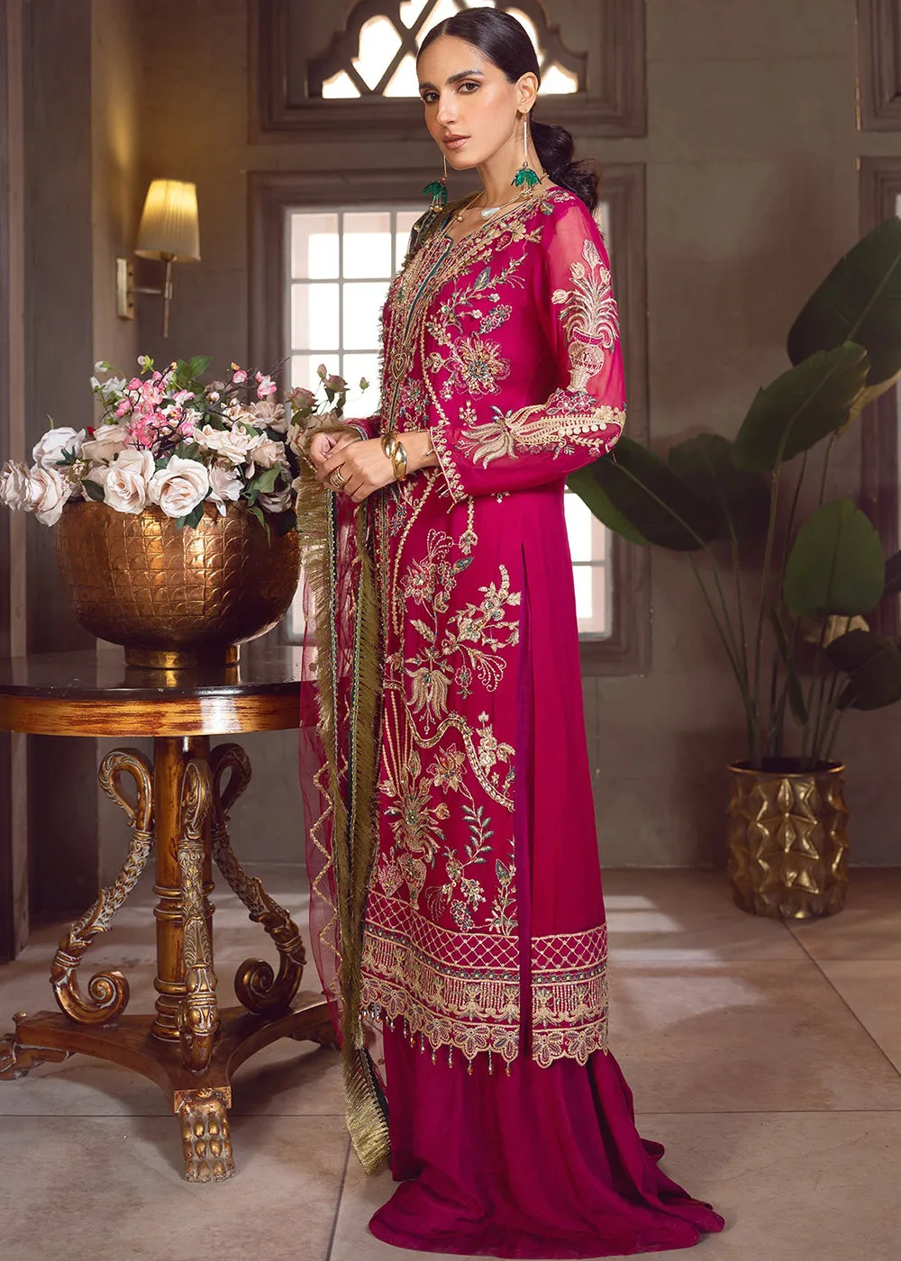 Pink Pakistani Palazzo Suit | Emaan Adeel | Le Festa Formal Edit 7 | LF-701