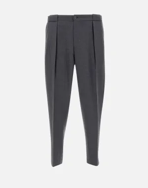 PortobelloS Anthracite Wool Trousers