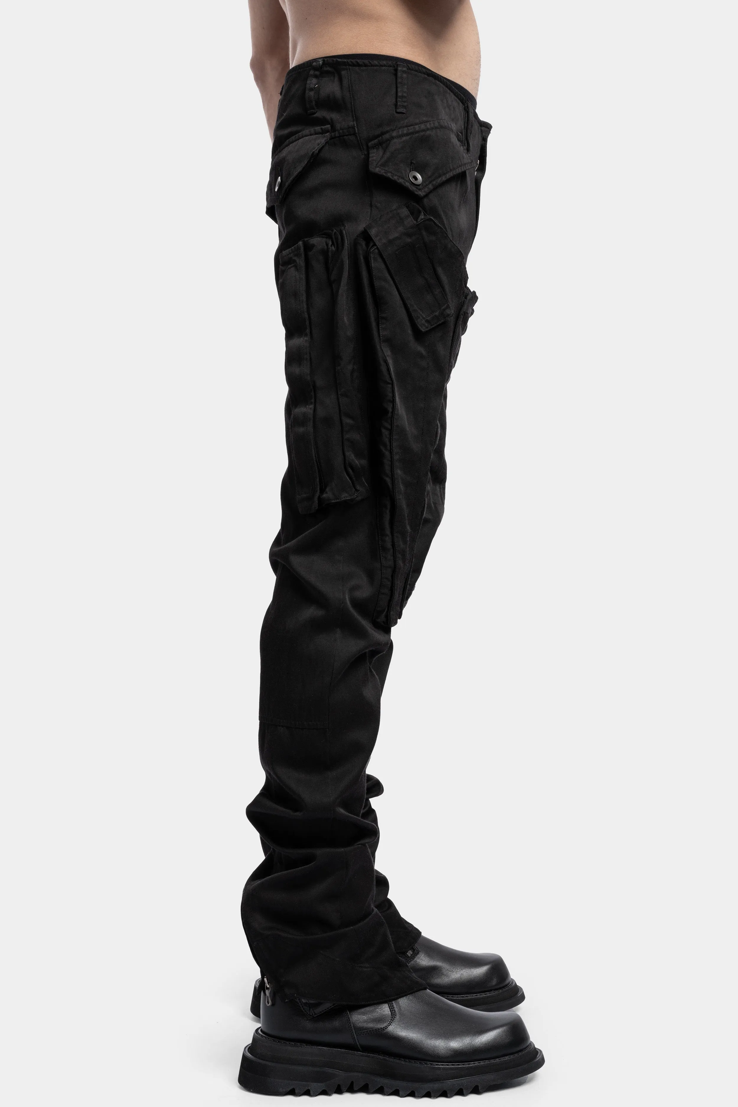 Rayon & cotton cargo trousers