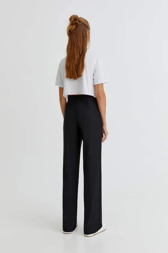 Regular Fit Poly Trouser