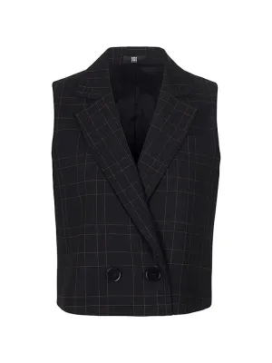 Riani Subtle Checked Waistcoat Black Patterned