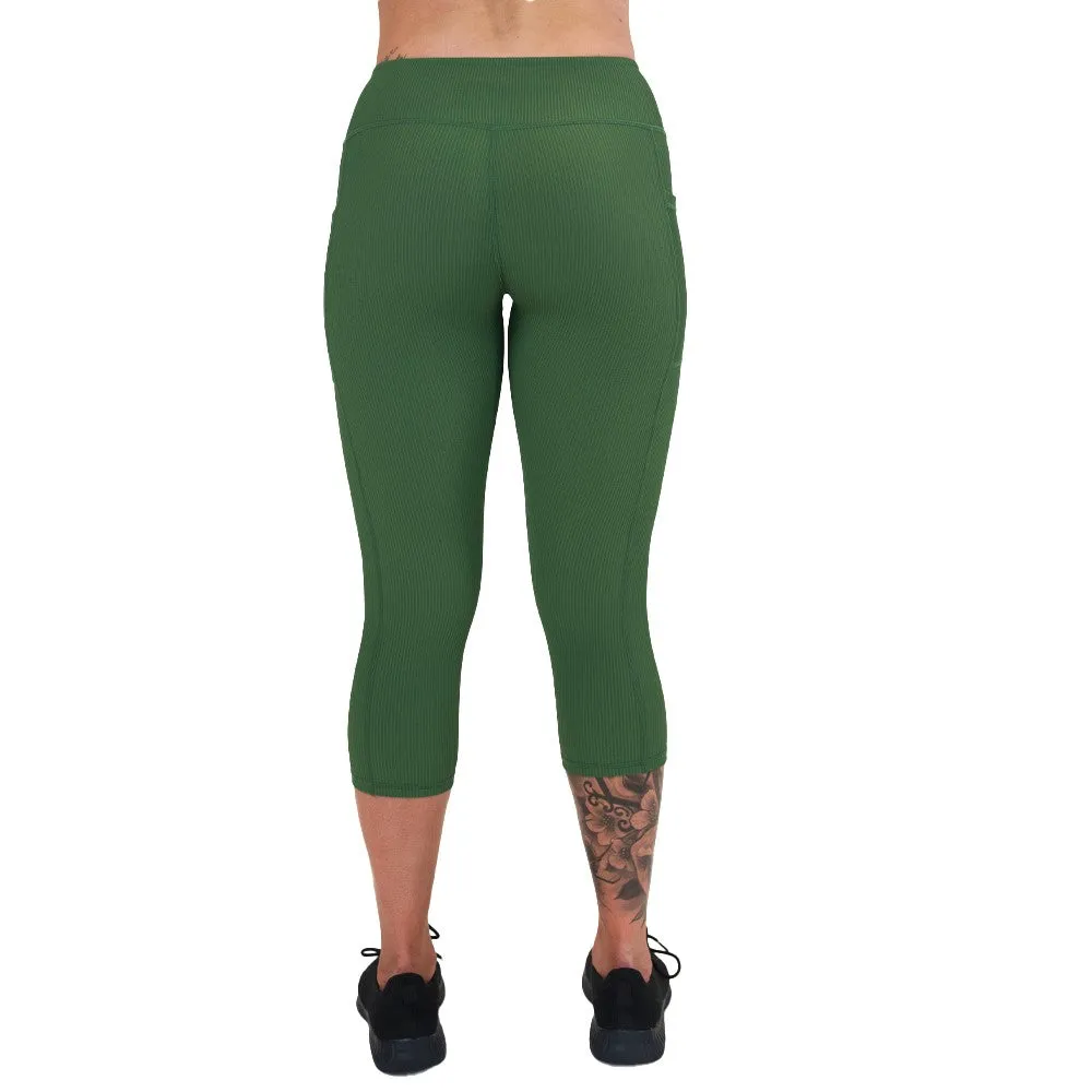 Ribbed Leggings | Hunter Green