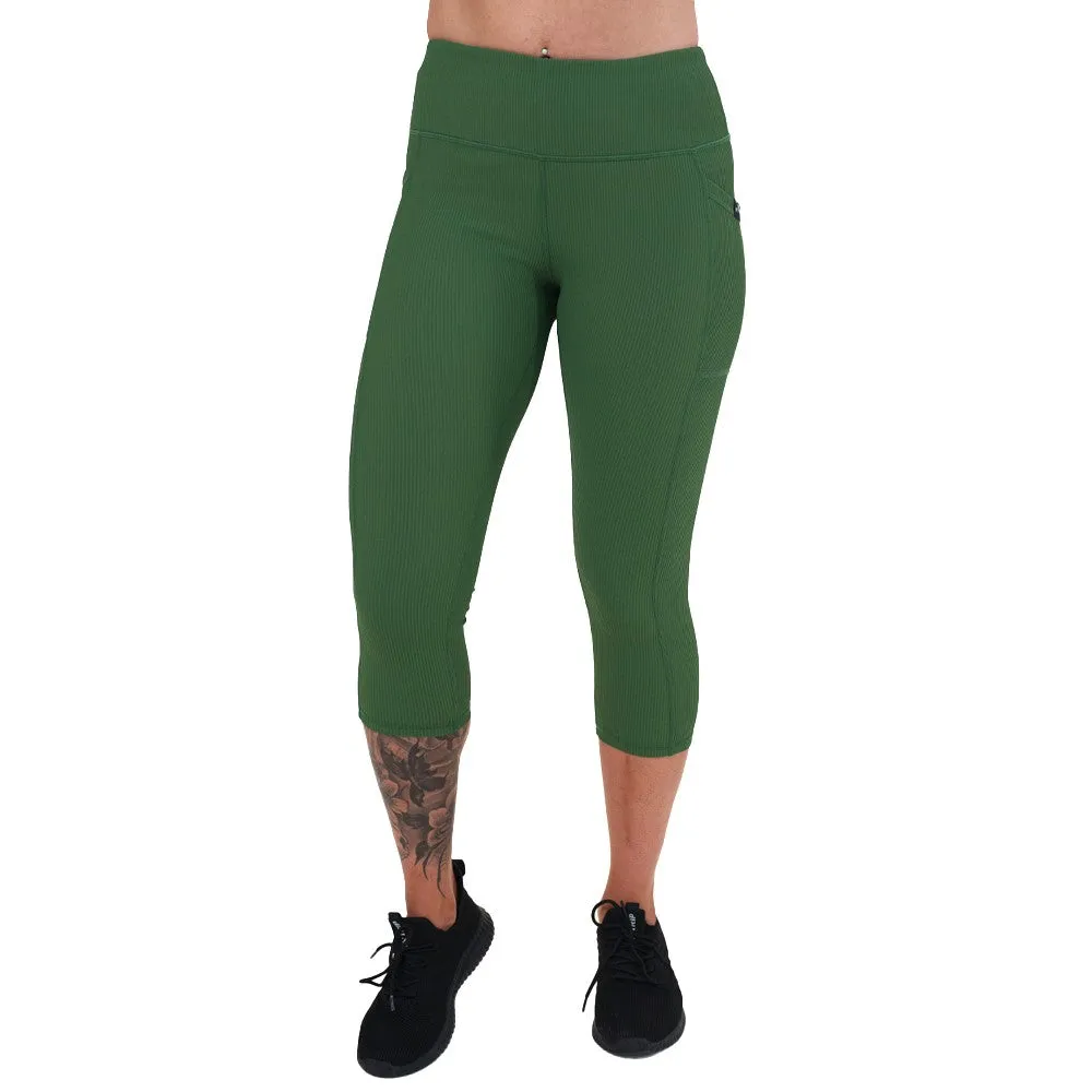 Ribbed Leggings | Hunter Green