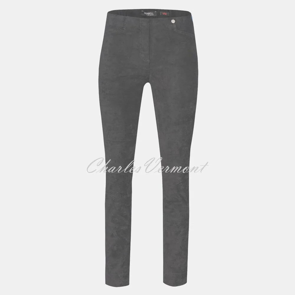 Robell Rose Full Length Super Slim-Leg Trouser 51673-54451-95 (Grey Faux Suede)