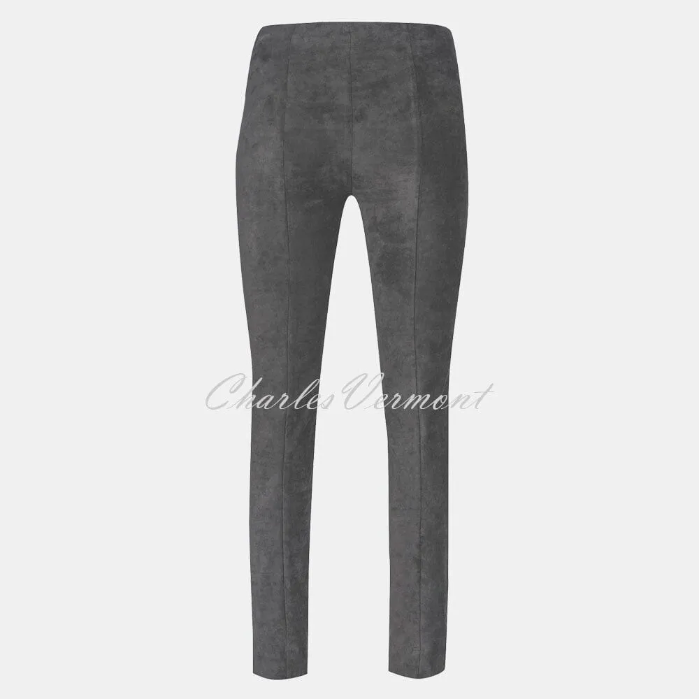 Robell Rose Full Length Super Slim-Leg Trouser 51673-54451-95 (Grey Faux Suede)