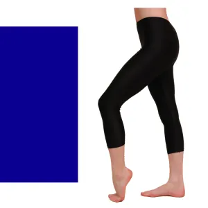 SALE - CAPRI - LYCRA CALF LENGTH LEGGINGS - ROYAL BLUE