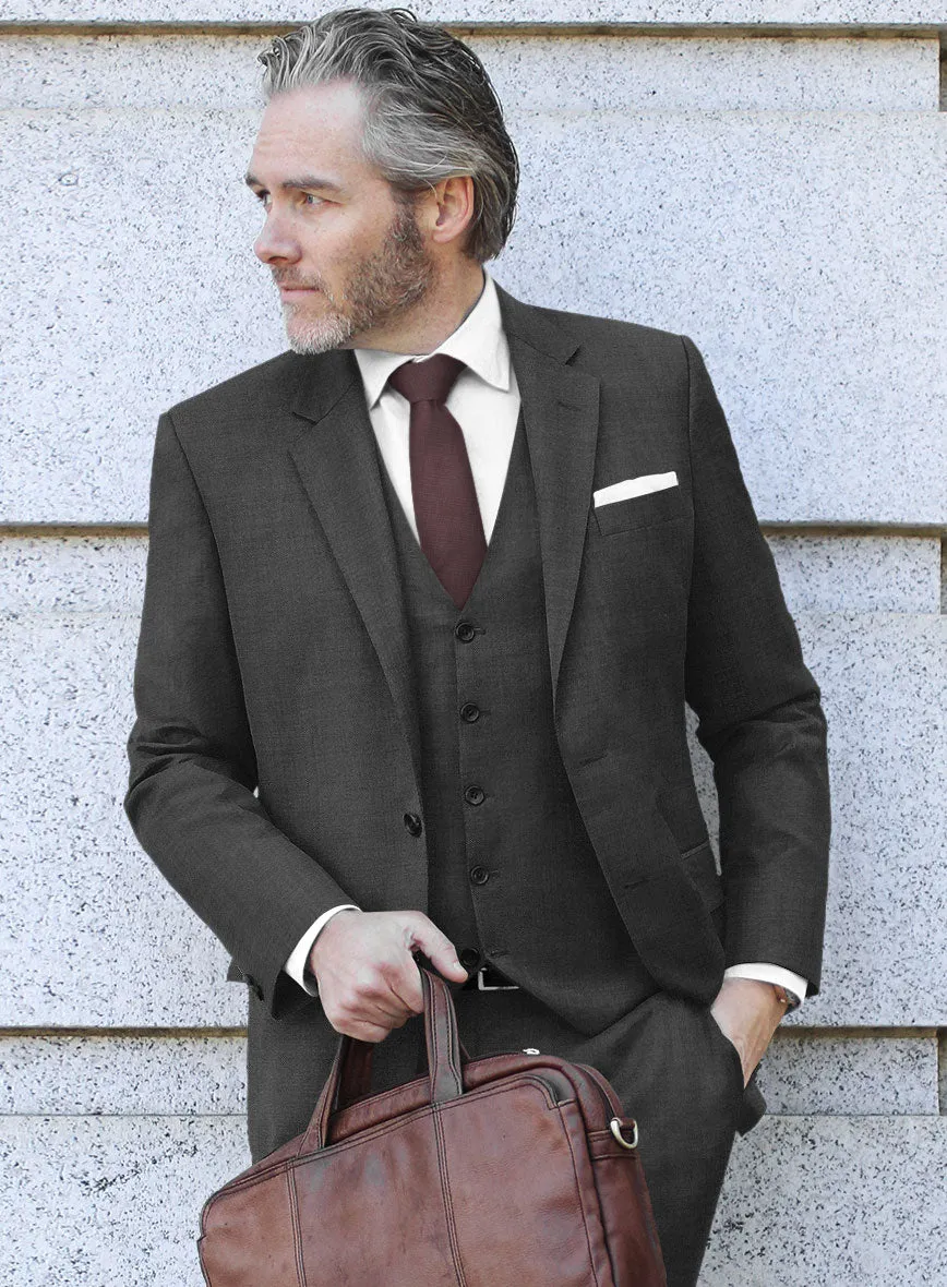 Scabal Liche Charcoal Wool Suit