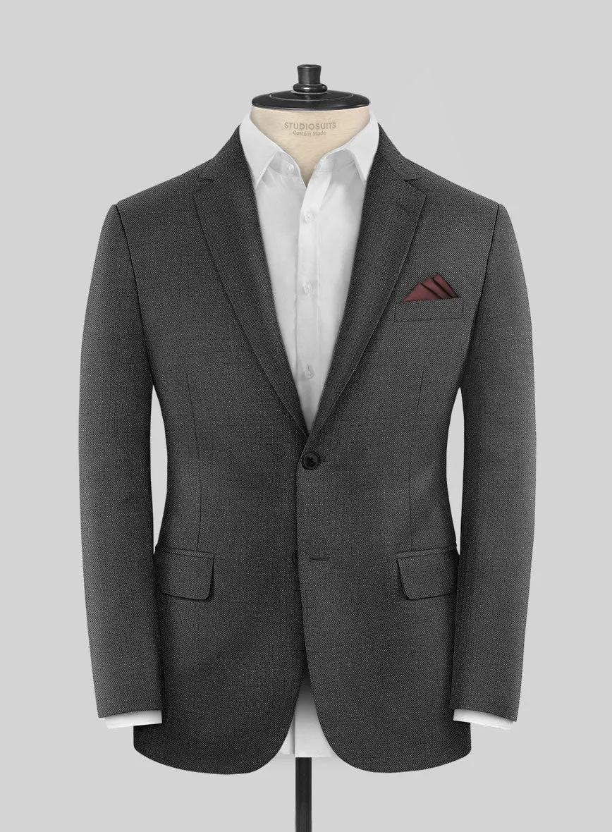 Scabal Liche Charcoal Wool Suit