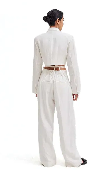 Second Female Lino Trousers Antique White