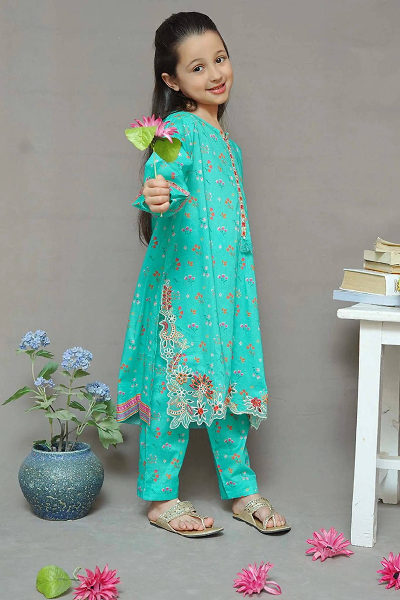 Shanzey Stitched 2 Piece Embroidered Cutwork Kids Collection'2024-SHK-1927