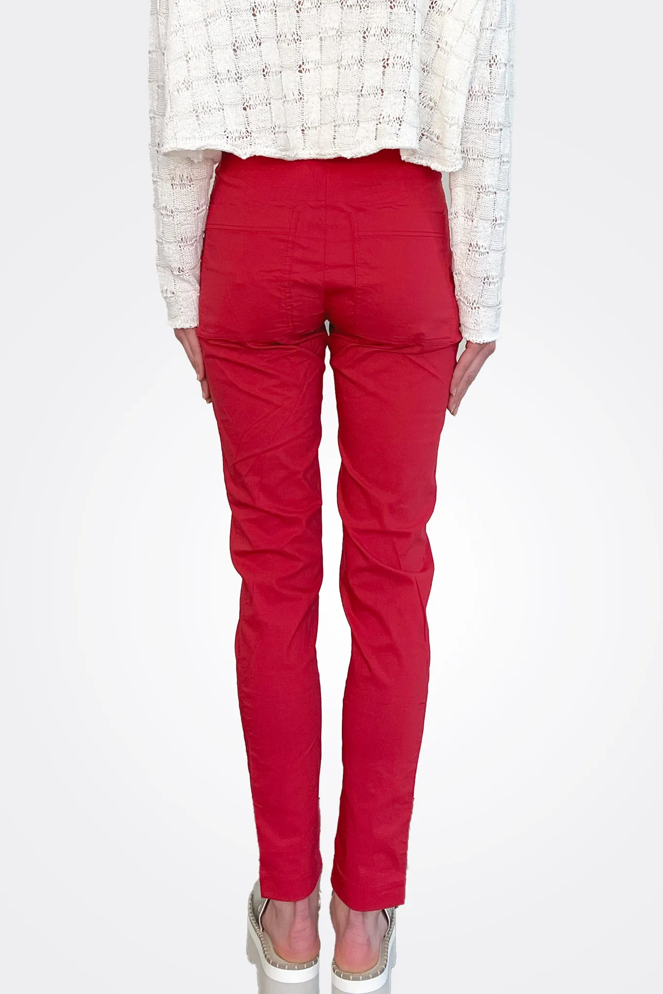 Slim Fit Trousers - Red