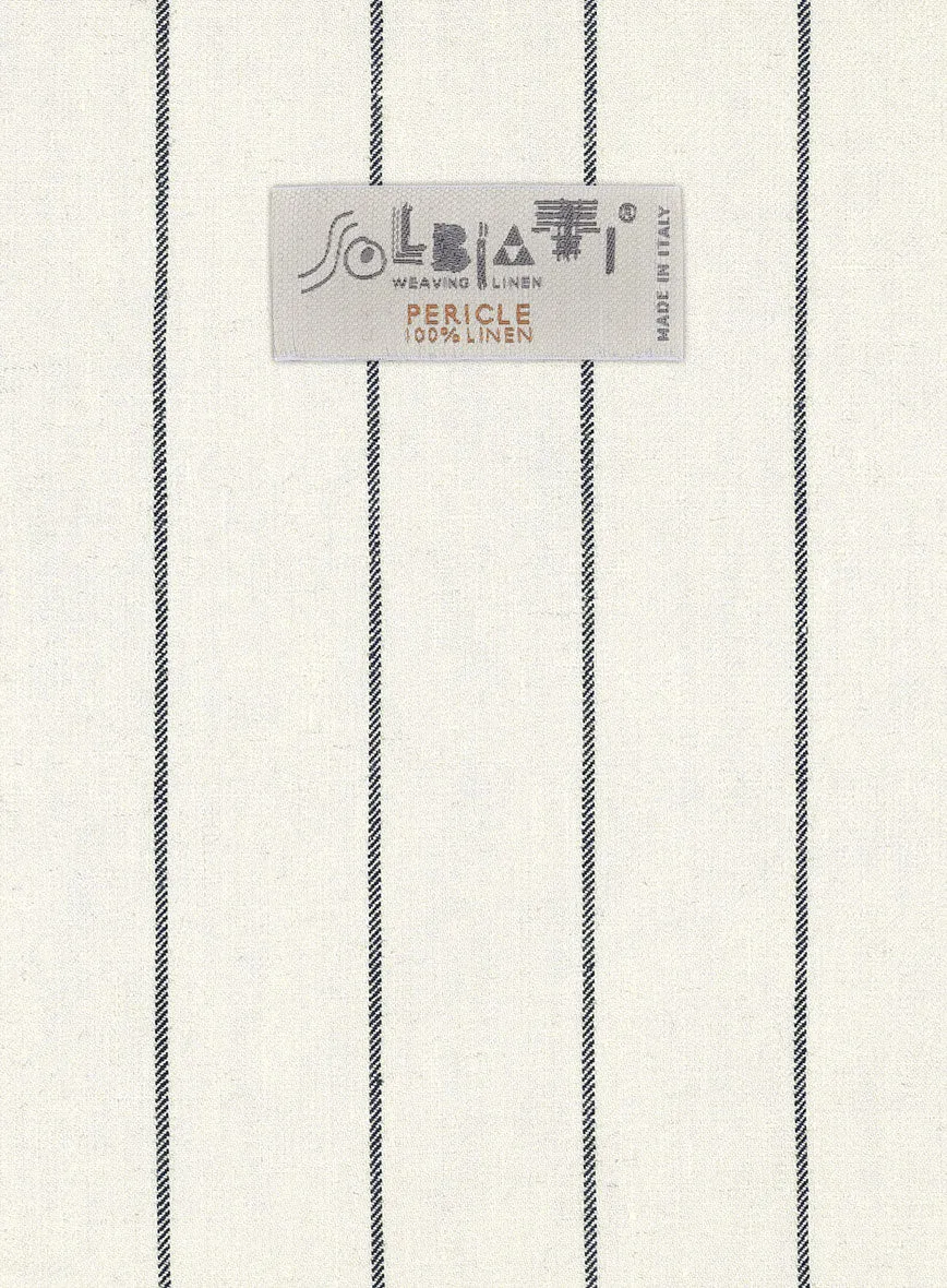 Solbiati Ivory Wide Stripe Linen Suit