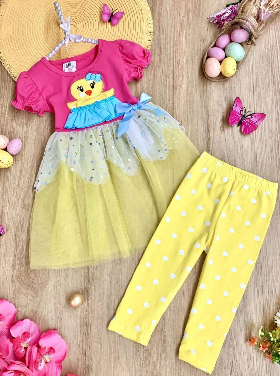 Sparkle Chickadee Tutu Capris Legging Set