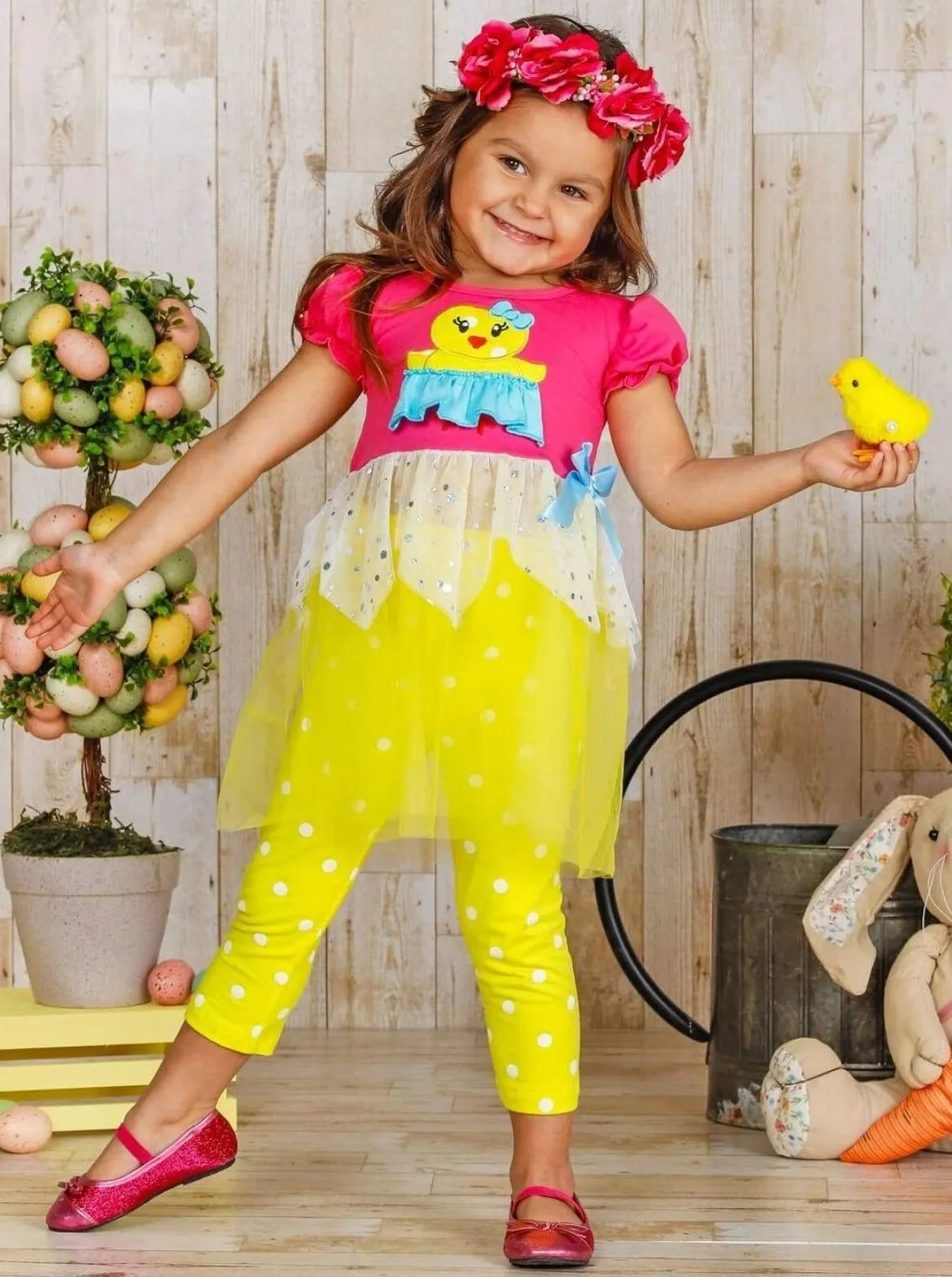 Sparkle Chickadee Tutu Capris Legging Set