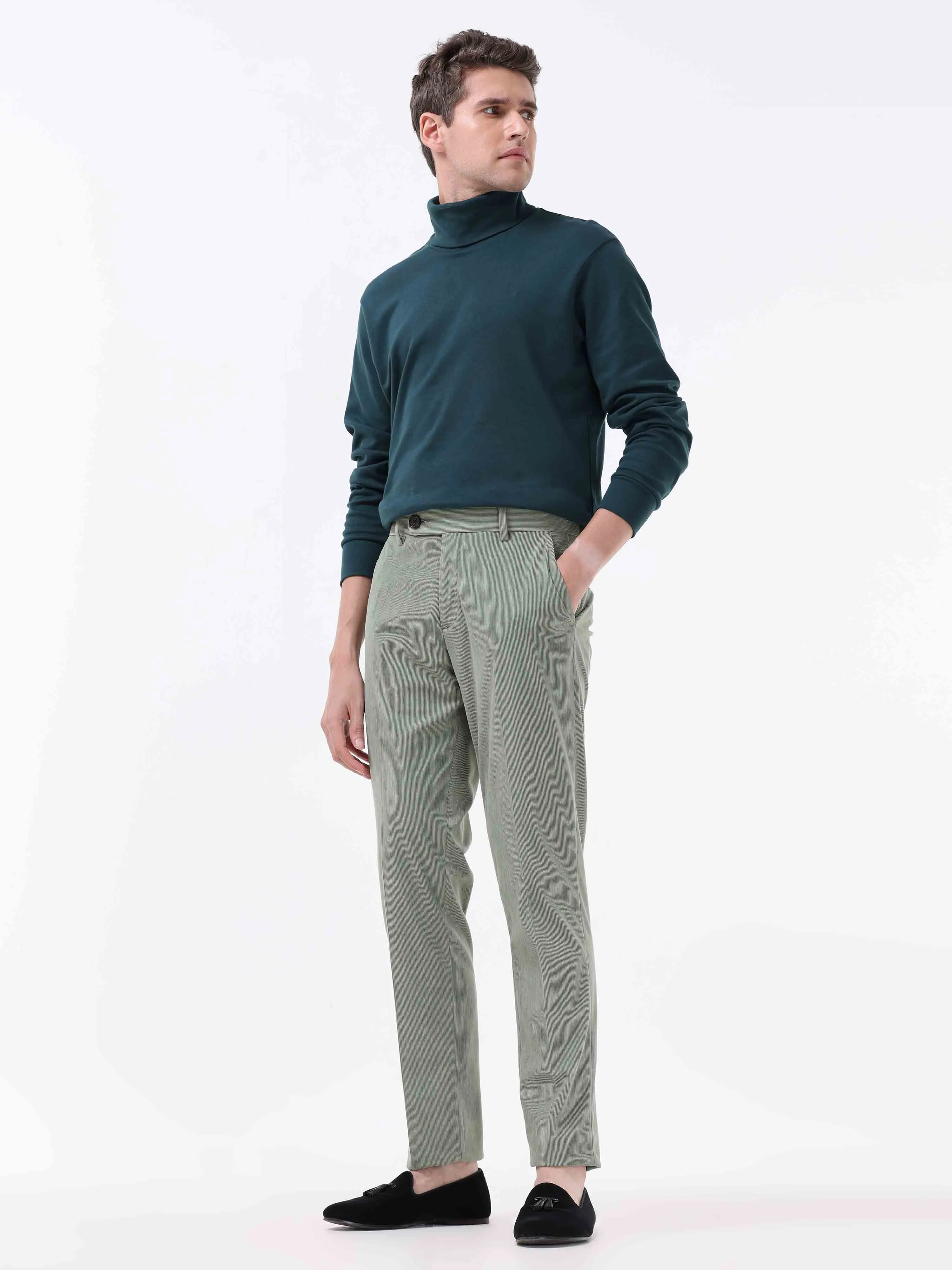 Statement Corduroy Light Olive Pant