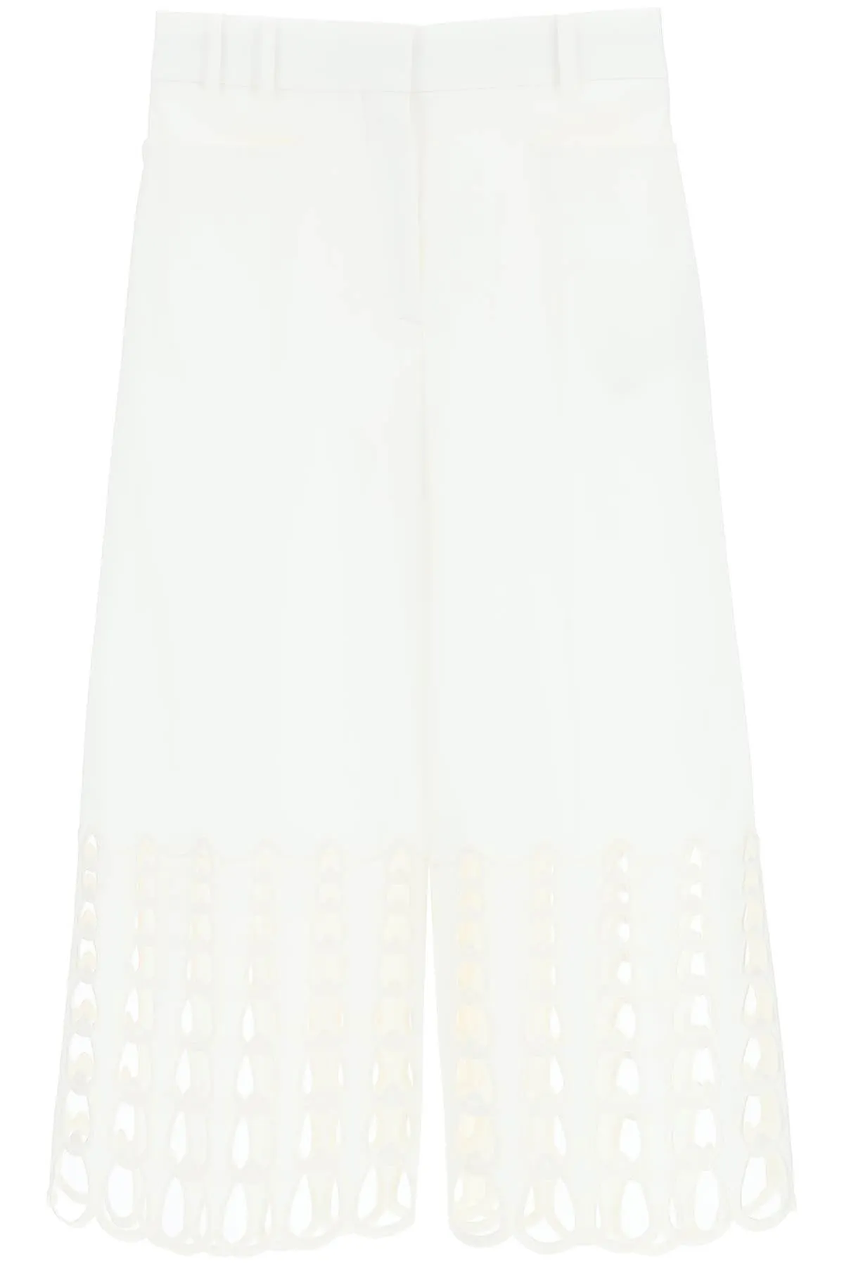 Stella mccartney cropped pants with embroidered hem