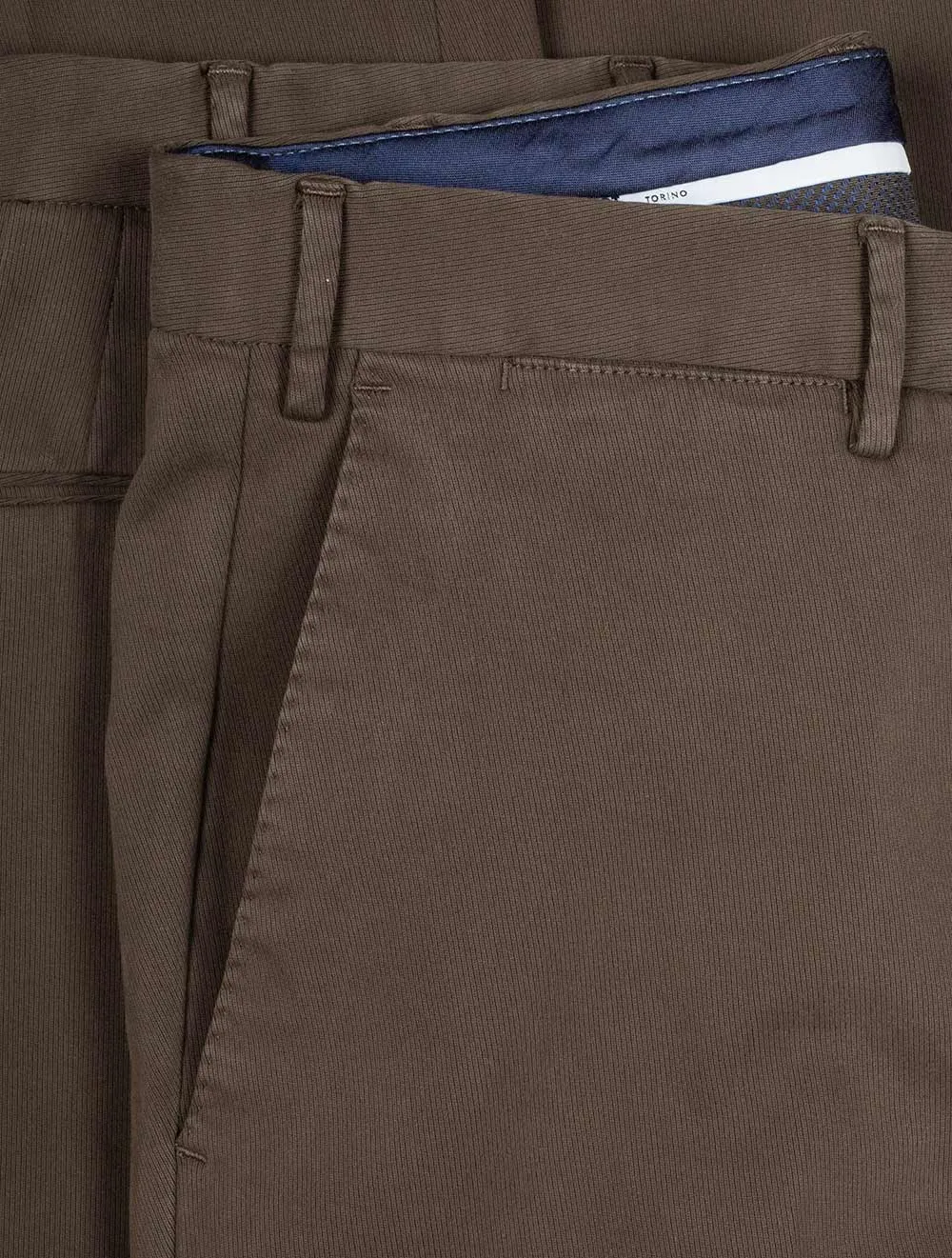 Stretch Cotton Chinos Brown