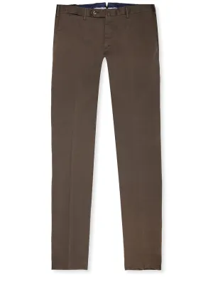 Stretch Cotton Chinos Brown