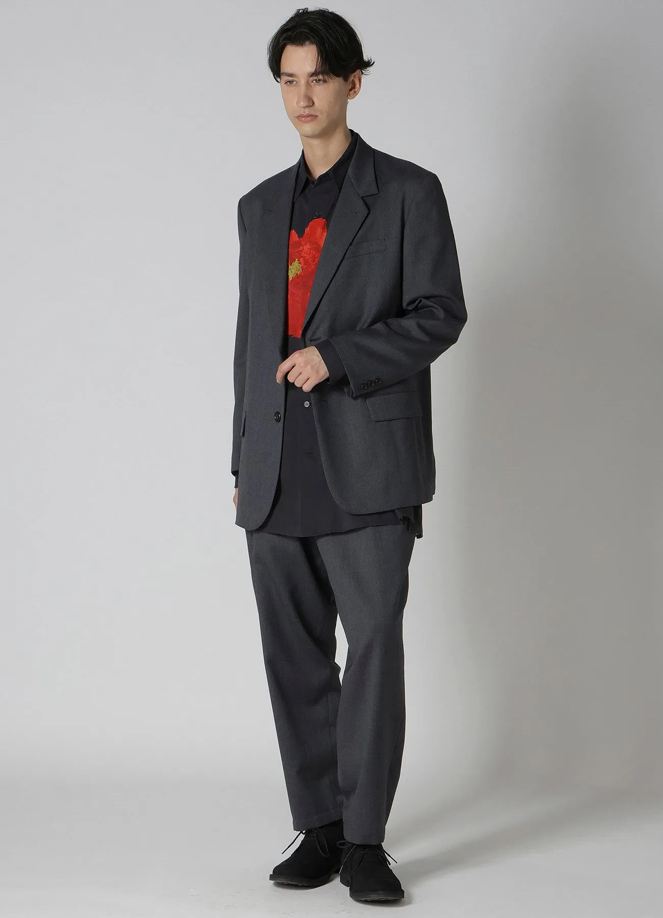 SUIT GABARDINE JACKET WITH 2-BUTTONS