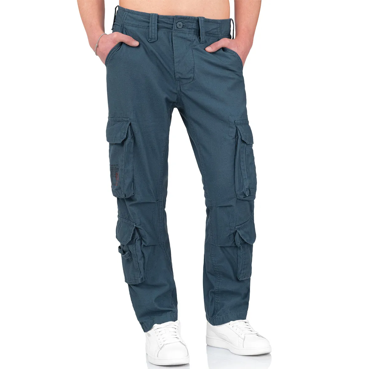 Surplus Airborne Slim Fit Cargo Trousers Blue