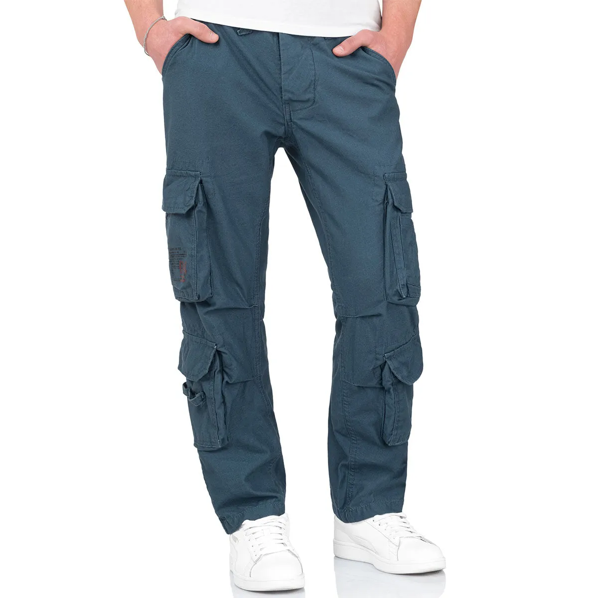 Surplus Airborne Slim Fit Cargo Trousers Blue