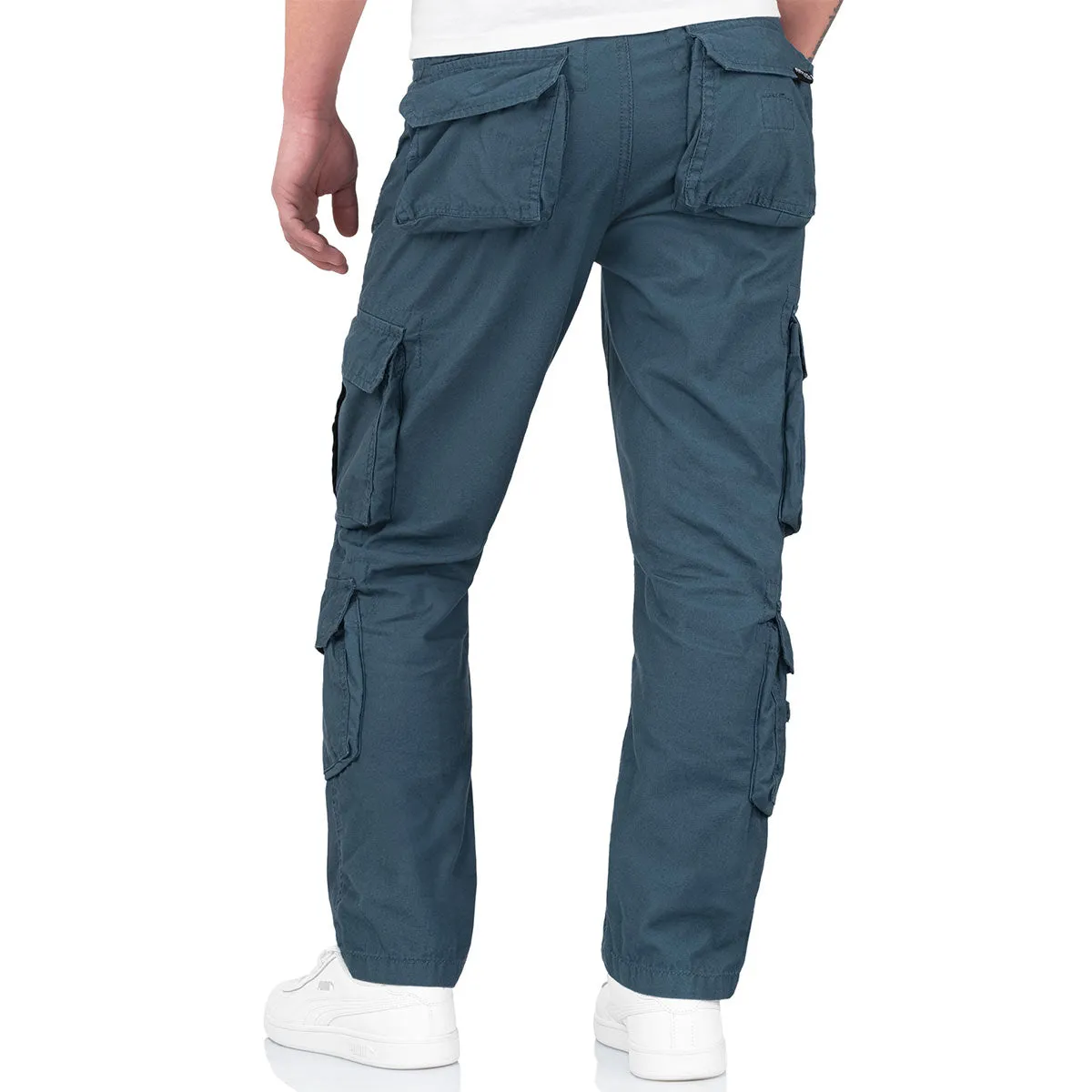 Surplus Airborne Slim Fit Cargo Trousers Blue