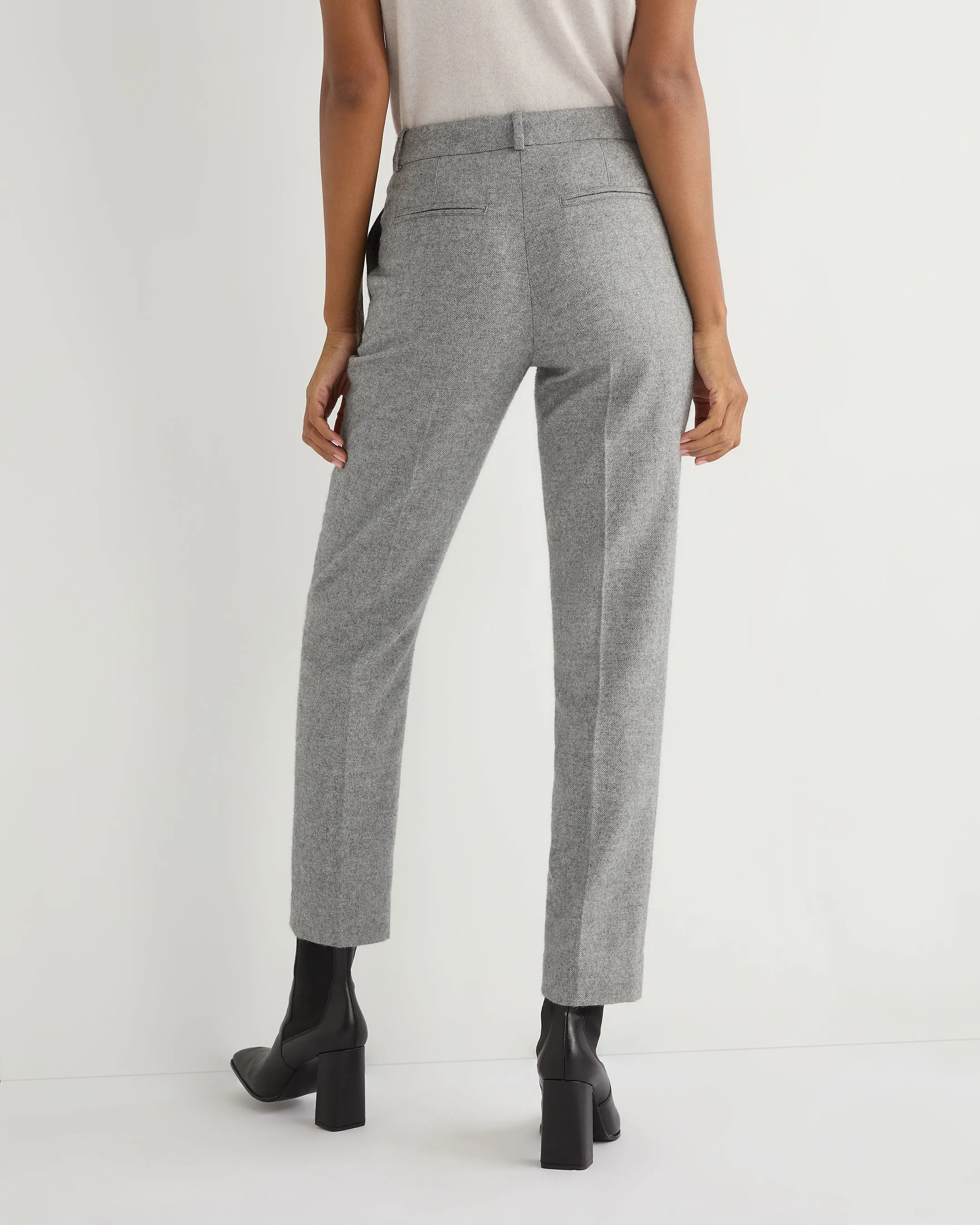 Women's Harper Herringbone Trouser Grey