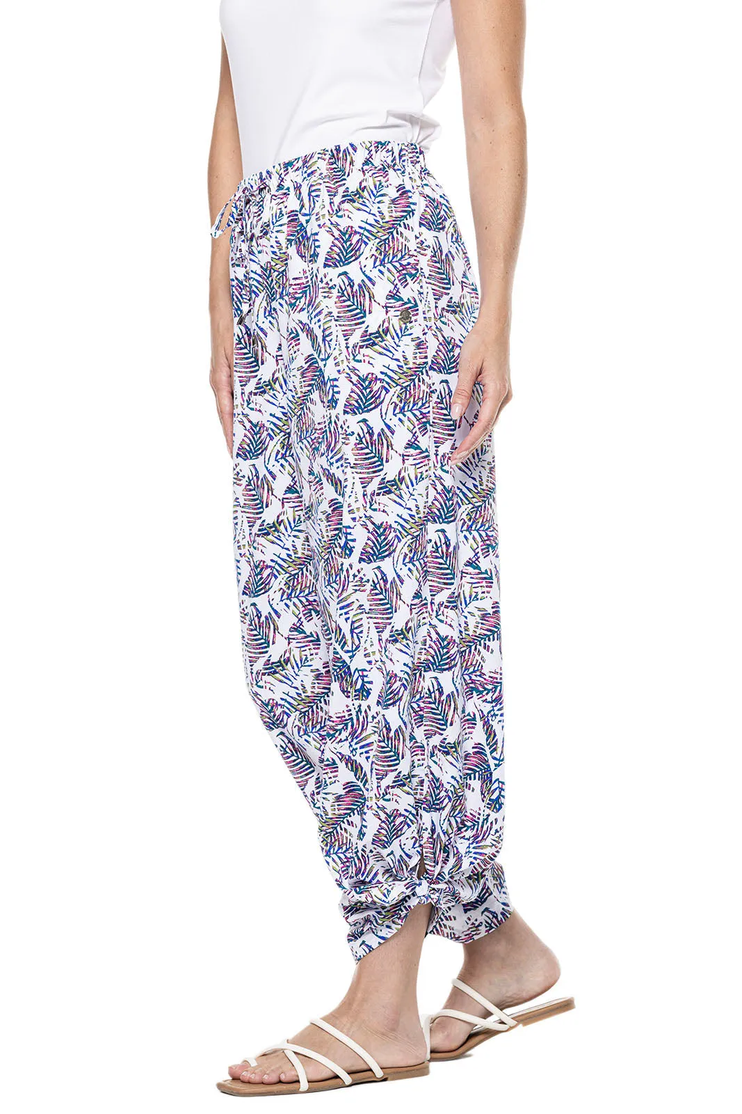 Women's Petra Wide Leg Pants | Magnolia Pink Beach Leaves