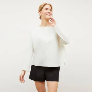 Wren Top - Double-Faced Linen :: Ivory